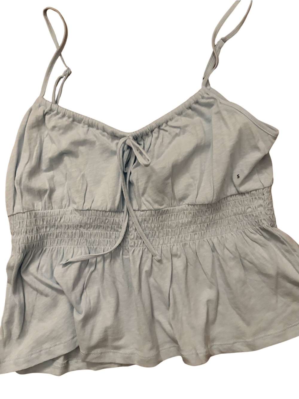 NWT American Eagle Light Blue Smocked Waist Cami Tank Top